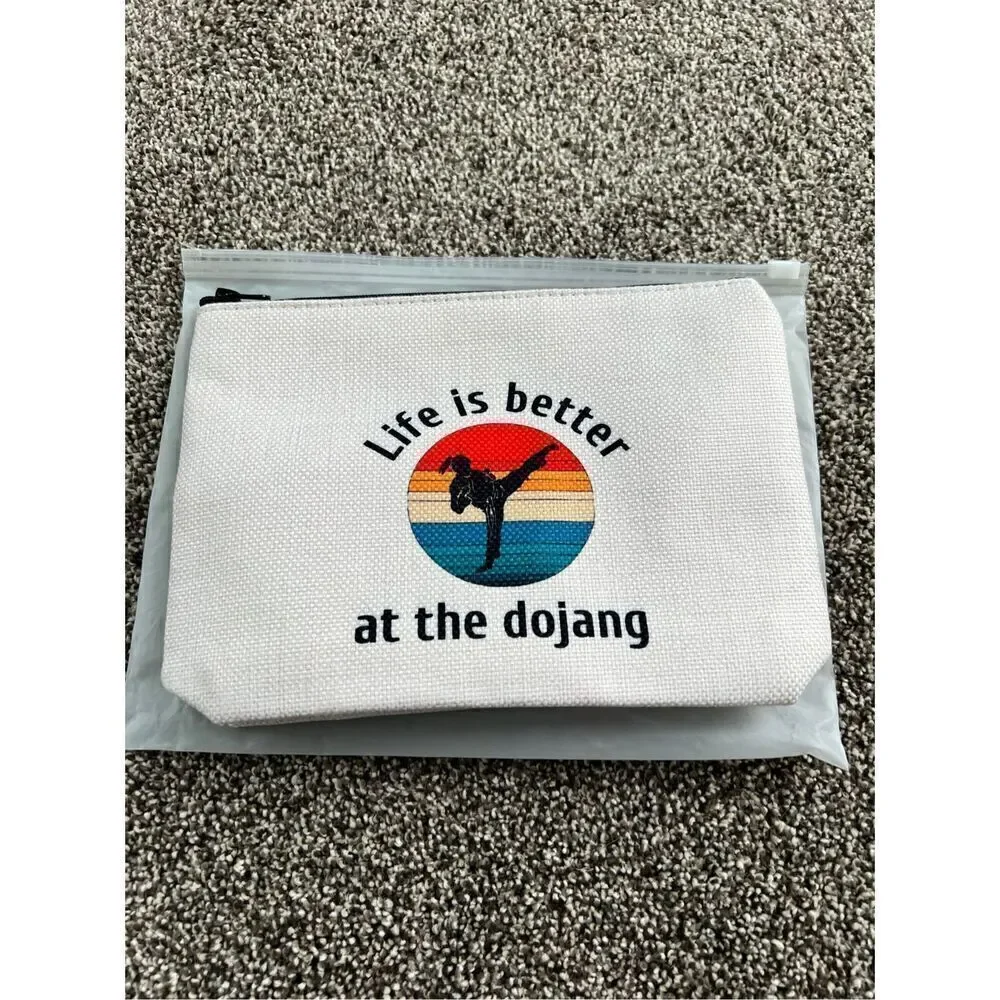 NEW Life is better at the dojang makeup bag